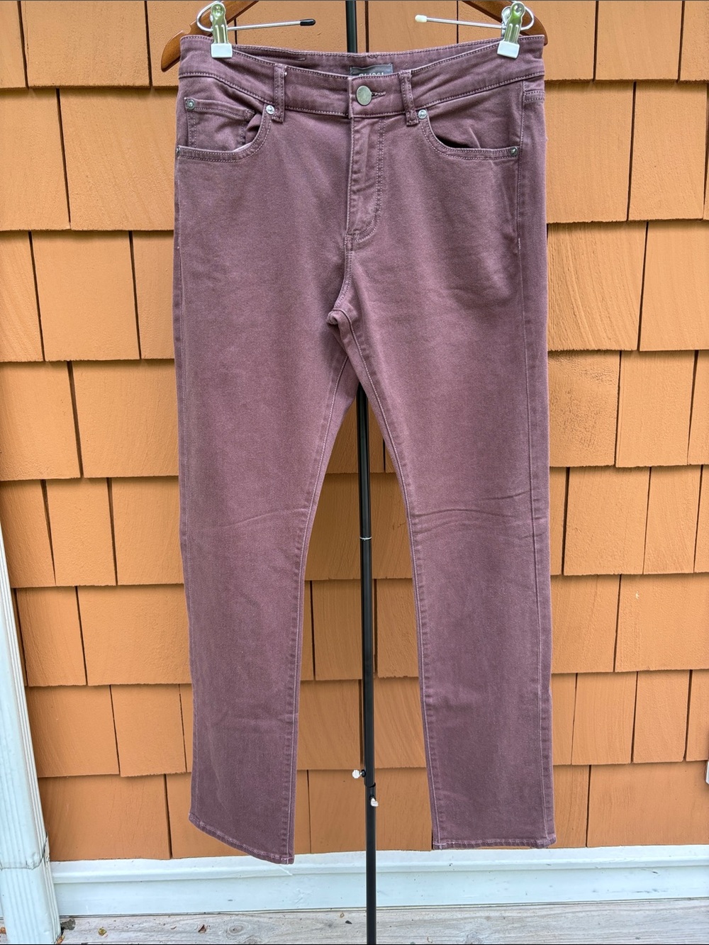DL 1961 | Mauve Russell Slim Straight Performance Stretch Jeans | Size 31x34 - Picture 2 of 6